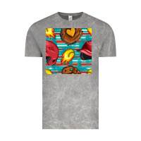Cloud Rock softball helmet and glove with serape seamless pattern Vintage Tee - BundleAndBundleShop
