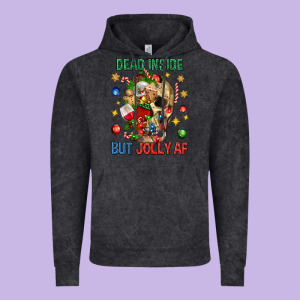 Dead Inside But Jolly Af Vintage Hoodie Designed By Bundleandbundleshop