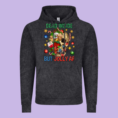 Dead Inside But Jolly Af Vintage Hoodie Designed By Bundleandbundleshop