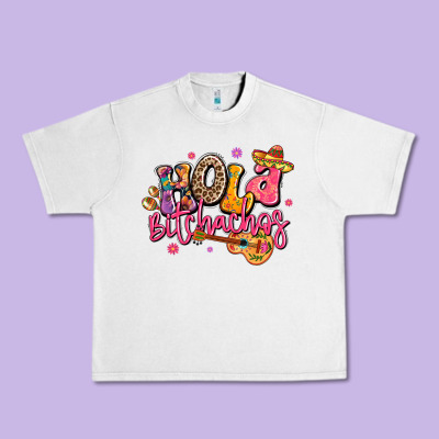 Hola Bitchachos Mexico Cinco De Mayo Urban Heavy Tee Designed By Lillyallendesigns
