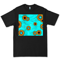 Black turquoise gemstone sunflower Premium Tee - JahusDesignShop
