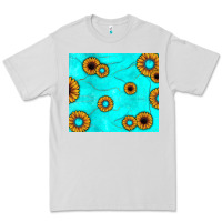 Dove Grey turquoise gemstone sunflower Premium Tee - JahusDesignShop
