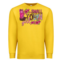 Lemon small town girl with flowers bbs Premium Sweatshirt - BundleAndBundleShop