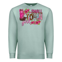 Seafoam small town girl with flowers bbs Premium Sweatshirt - BundleAndBundleShop