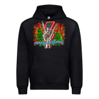 Black punk rock Merry Christmas Urban Hoodie - CowhideDigitalArt