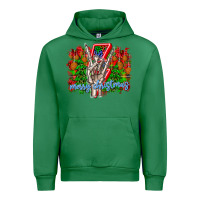 Emerald punk rock Merry Christmas Urban Hoodie - CowhideDigitalArt