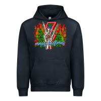 Navy punk rock Merry Christmas Urban Hoodie - CowhideDigitalArt