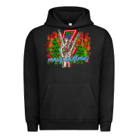 Pigment Black punk rock Merry Christmas Urban Hoodie - CowhideDigitalArt