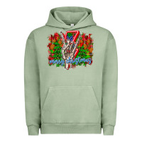 Pigment Oil Green punk rock Merry Christmas Urban Hoodie - CowhideDigitalArt