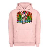 Pigment Salmon punk rock Merry Christmas Urban Hoodie - CowhideDigitalArt