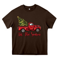 Chocolate Brown tis the season Heavy Core Tee - BarkalooDesign