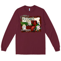 Burgundy happy holidays gnomes Christmas Truck Long Sleeve Tee - Bettercallsaul