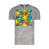 Cloud Rock softball sunflowers with serape seamless pattern Vintage Tee - BundleAndBundleShop