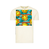 Vintage Arctic softball sunflowers with serape seamless pattern Vintage Tee - BundleAndBundleShop