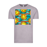 Vintage Zinc softball sunflowers with serape seamless pattern Vintage Tee - BundleAndBundleShop