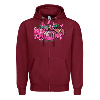 Burgundy Cancer pumpkins Cancer Awareness Zipper Hoodie - HowdyJamesFarm