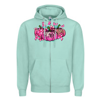 Seafoam Cancer pumpkins Cancer Awareness Zipper Hoodie - HowdyJamesFarm