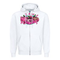 White Cancer pumpkins Cancer Awareness Zipper Hoodie - HowdyJamesFarm