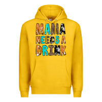Lemon Mama Needs a Drink Premium Hoodie - CowCowDesign