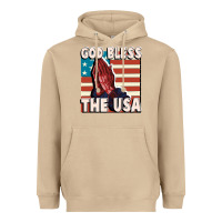 Mushroom God Bless the USA Heavyweight Hoodie - FaDigitalArtStudio