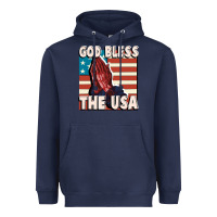 Navy God Bless the USA Heavyweight Hoodie - FaDigitalArtStudio