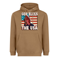 Toasted Coconut God Bless the USA Heavyweight Hoodie - FaDigitalArtStudio