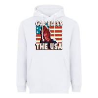 White God Bless the USA Heavyweight Hoodie - FaDigitalArtStudio