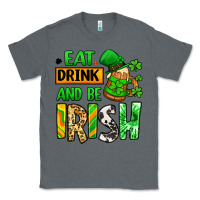 Charcoal Heather Eat drink and be Irish St. Patrick's Classic Tee - LillyAllenDesigns
