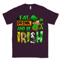 Plum Eat drink and be Irish St. Patrick's Classic Tee - LillyAllenDesigns