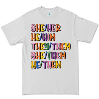 Dove Grey lgbtq pronouns Premium Tee - MaliasSmallBusiness