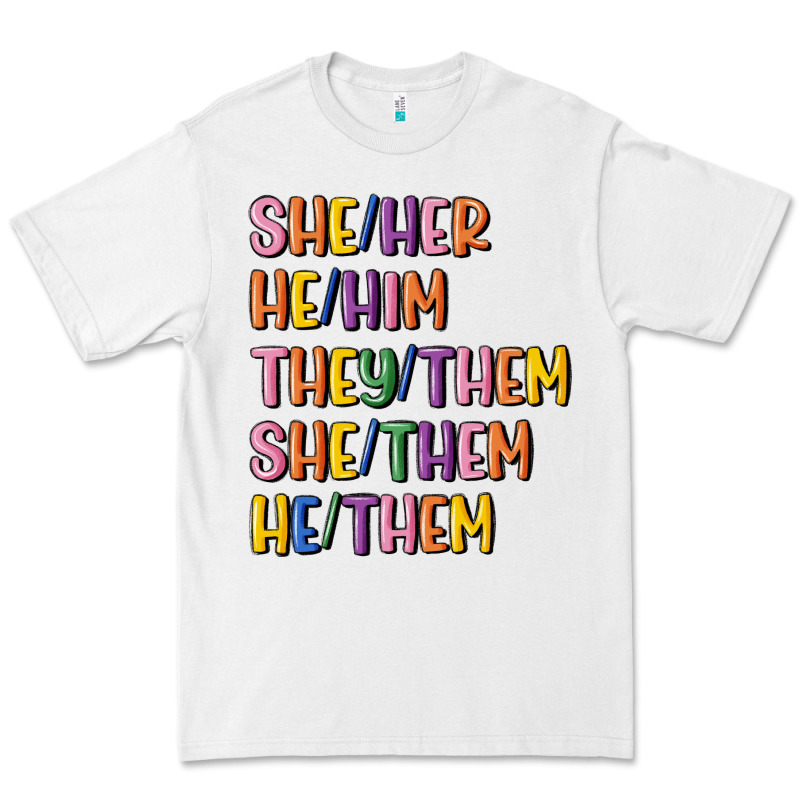Lgbtq Pronouns Premium Tee by MaliasSmallBusiness | Teevron