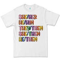 White lgbtq pronouns Premium Tee - MaliasSmallBusiness