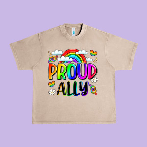 Proud Ally Urban Heavy Tee Designed By Lillyallendesigns