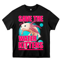 Black save the water kittens axolotl Heavy Core Tee - Jasminsmagicworld