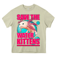Mossy save the water kittens axolotl Heavy Core Tee - Jasminsmagicworld