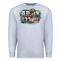 Heather Grey Army mom Mother's Day Premium Sweatshirt - FaDigitalArtStudio