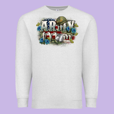 Army Mom Mother's Day Premium Sweatshirt Designed By Fadigitalartstudio