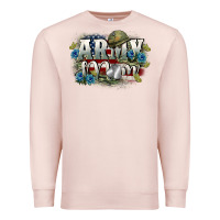 Pale Pink Army mom Mother's Day Premium Sweatshirt - FaDigitalArtStudio