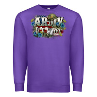 Purple Army mom Mother's Day Premium Sweatshirt - FaDigitalArtStudio