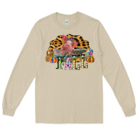 Mushroom Fall Scene Pumpkin Watercolor Pig Wagon Serape Cheetah Long Sleeve Tee - Bettercallsaul