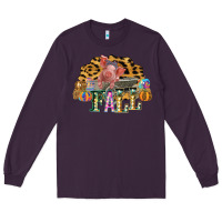 Plum Fall Scene Pumpkin Watercolor Pig Wagon Serape Cheetah Long Sleeve Tee - Bettercallsaul