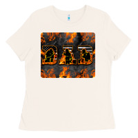 Bone American Firefighter Dad Ladies Tee - LillyAllenDesigns