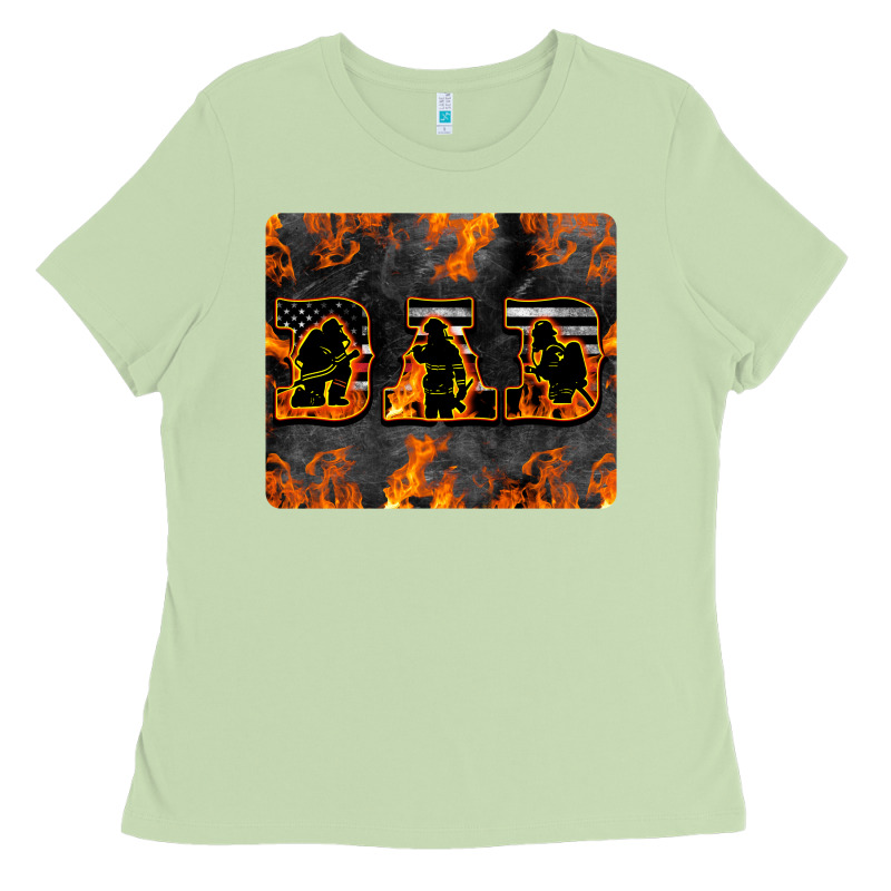 American Firefighter Dad Ladies Tee by LillyAllenDesigns | Teevron