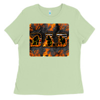 Matcha American Firefighter Dad Ladies Tee - LillyAllenDesigns