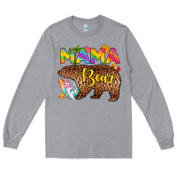 Heather Grey mama bear summer Long Sleeve Tee - RanaPortraitStore