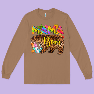 Mama Bear Summer Long Sleeve Tee Designed By Ranaportraitstore