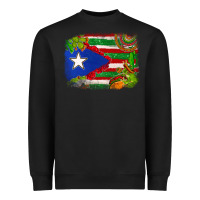 Black Mexico and Puerto Rico flag Heavyweight Sweatshirt - texasbilliewilder