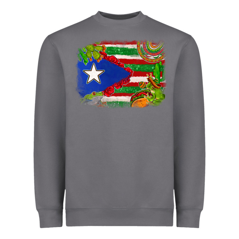 Mexico And Puerto Rico Flag Heavyweight Sweatshirt by texasbilliewilder | Teevron