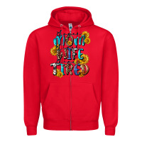 Red Super mom super wife super tired Zipper Hoodie - CowGirlArtShop