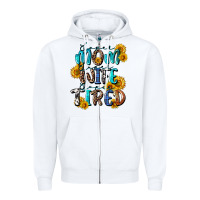 White Super mom super wife super tired Zipper Hoodie - CowGirlArtShop